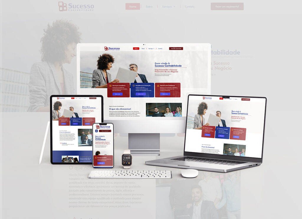 Site Sucesso Contabilidade - Mockup